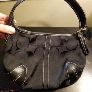 Coach black fabric and leather purse ... New